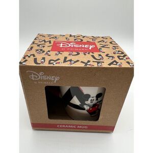 Primark Disney Mickey Mouse Ceramic Mug With Spoon Set Letter A